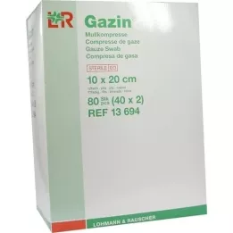 GAZIN Comp. de gaze. 10x20 cm estéril 12 dobras, 40x2 peças