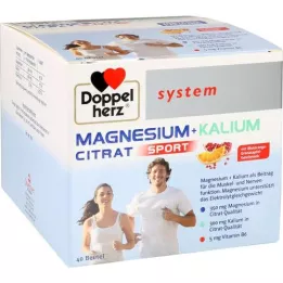 DOPPELHERZ Grânulos do sistema citrato de magnésio + potássio, 40 peças