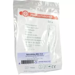 WATTESTÄBCHEN Cabeça de madeira de 15 cm, 50 peças