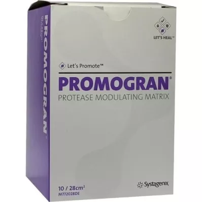 PROMOGRAN Tamponamentos estéreis de 28 cm2, 10 peças