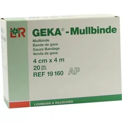 MULLBINDEN GEKA 4 cm x 4 m, 20 peças MULLBINDEN GEKA 4 cm x 4 m, 20 peças