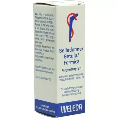 BELLADONNA/BETULA/FORMICA Colírio, 10 ml