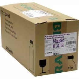 NATRIUMHYDROGENCARBONAT B.Braun 8,4% vidro, 10X250 ml