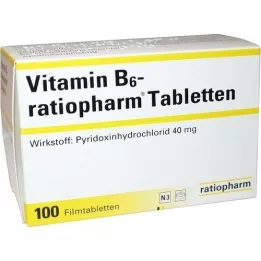 VITAMIN B6-RATIOPHARM comprimidos revestidos por película de 40 mg, 100 unidades