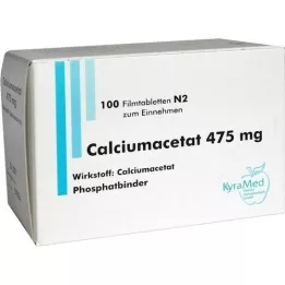 CALCIUMACETAT Comprimidos revestidos por película de 475 mg, 100 unidades