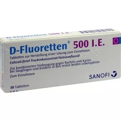 D FLUORETTEN 500 comprimidos, 30 unidades