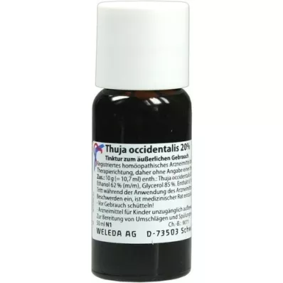THUJA OCCIDENTALIS Tintura externa 20%, 50 ml