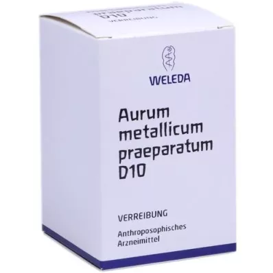 AURUM METALLICUM PRAEPARATUM Trituração D 10, 50 g