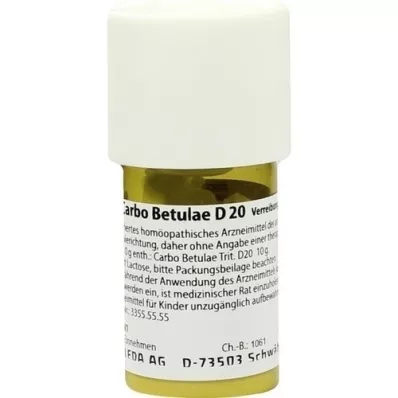 CARBO BETULAE Trituração D 20, 20 g