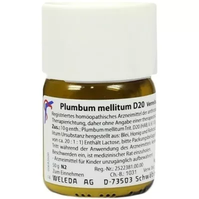 PLUMBUM MELLITUM Trituração D 20, 50 g