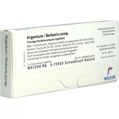 ARGENTUM/BERBERIS comp. ampolas, 8 peças ARGENTUM/BERBERIS comp. ampolas, 8 peças