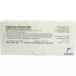 ARGENTUM NITRICUM D 20 ampolas, 8X1 ml
