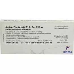 ARNICA PLANTA ampolas tota D 10/Cor D 10 aa, 8X1 ml