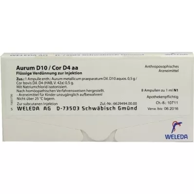 AURUM Ampolas D 10/Cor D 4 aa, 8X1 ml
