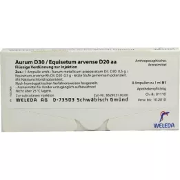 AURUM Ampolas D 30/Equisetum arvense D 20 aa, 8X1 ml