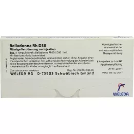 BELLADONNA RH D 30 ampolas, 8X1 ml
