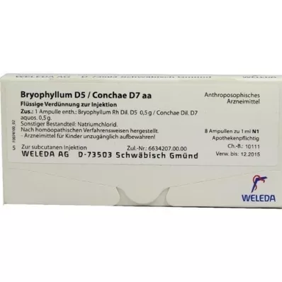 BRYOPHYLLUM Ampolas D 5/Conchae D 7, 8X1 ml