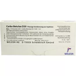 CARBO BETULAE D 20 ampolas, 8X1 ml