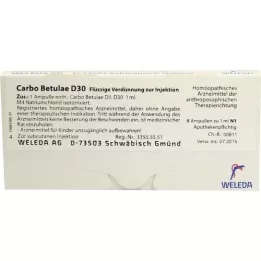 CARBO BETULAE D 30 ampolas, 8X1 ml