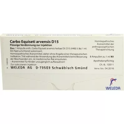 CARBO EQUISETI arvensis D 15 ampolas, 8X1 ml