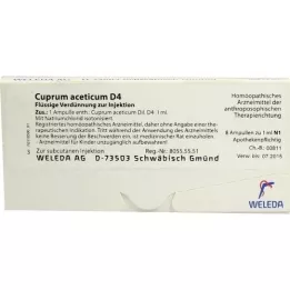 CUPRUM ACETICUM D 4 ampolas, 8X1 ml