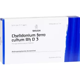 CHELIDONIUM FERRO cultum Rh D 3 ampolas, 8X1 ml