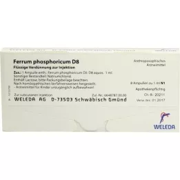 FERRUM PHOSPHORICUM D 8 ampolas, 8X1 ml
