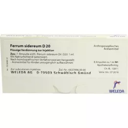 FERRUM SIDEREUM D 20 ampolas, 8X1 ml