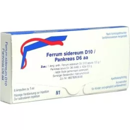 FERRUM SIDEREUM Ampolas D 10/Pâncreas D 6 aa, 8X1 ml