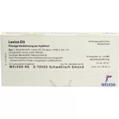 LEVICO D 3 ampolas, 8X1 ml LEVICO D 3 ampolas, 8X1 ml