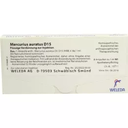 MERCURIUS AURATUS D 15 ampolas, 8X1 ml