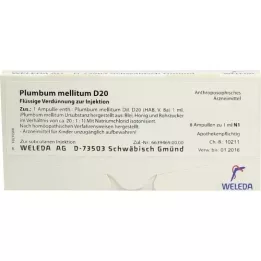 PLUMBUM MELLITUM D 20 ampolas, 8X1 ml