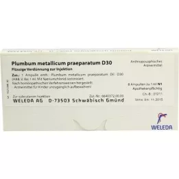 PLUMBUM METALLICUM cara.D 30 ampolas, 8X1 ml