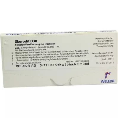 SKORODIT D 30 ampolas, 8X1 ml SKORODIT D 30 ampolas, 8X1 ml