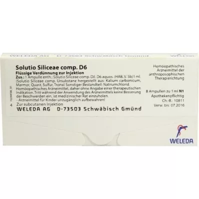 SOLUTIO SILICEAE comp.D 6 ampolas, 8X1 ml