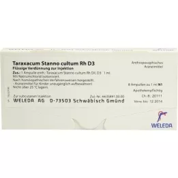 TARAXACUM STANNO cultum RH D 3 ampolas, 8X1 ml
