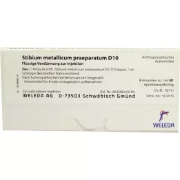 STIBIUM METALLICUM PRAEPARATUM D 10 ampolas, 8X1 ml