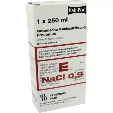 KOCHSALZLÖSUNG Frasco plástico 0,9% Fresenius, 250 ml