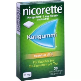 NICORETTE 2 mg de goma de mascar de frutas frescas, 30 unidades