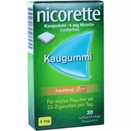 NICORETTE 4 mg de goma de mascar de frutas frescas, 30 unidades