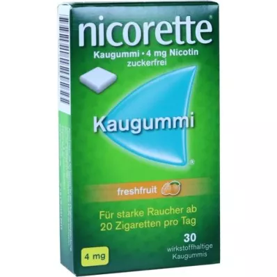 NICORETTE 4 mg de goma de mascar de frutas frescas, 30 unidades NICORETTE 4 mg de goma de mascar de frutas frescas, 30 unidades