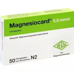 MAGNESIOCARD Comprimidos revestidos por película de 2,5 mmol, 50 unidades
