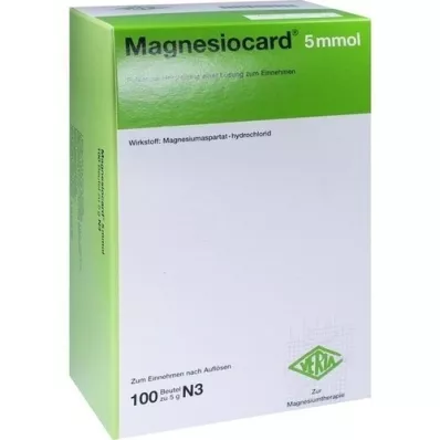 MAGNESIOCARD 5 mmol Plv.z.Her.e.Lsg.z.Intake, 100 unidades MAGNESIOCARD 5 mmol Plv.z.Her.e.Lsg.z.Intake, 100 unidades