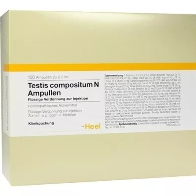 TESTIS COMPOSITUM Ampolas N, 100 unidades TESTIS COMPOSITUM Ampolas N, 100 unidades