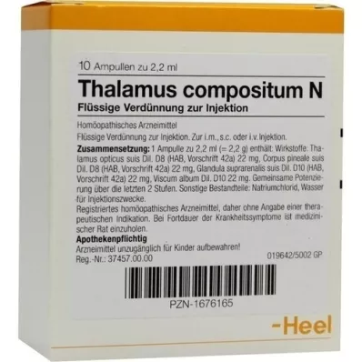 THALAMUS ampolas compositum N, 10 unid