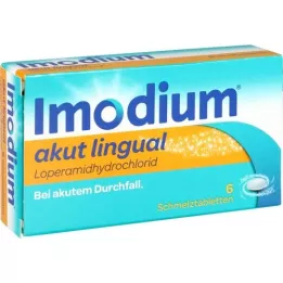IMODIUM comprimidos orodispersíveis linguais agudos, 6 unidades