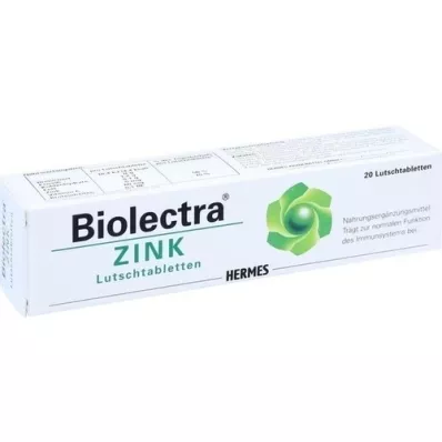 BIOLECTRA Pastilhas de zinco, 20 unidades