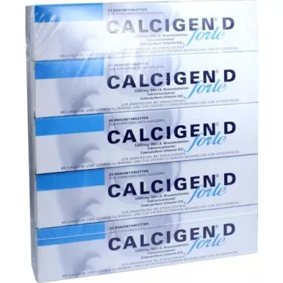 CALCIGEN D forte 1000 mg/880 UI comprimidos efervescentes, 100 unidades