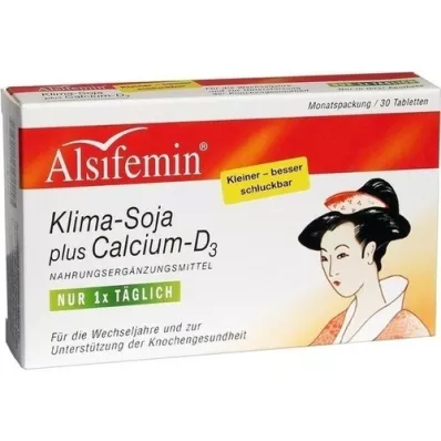ALSIFEMIN Klima-Soja mais comprimidos de cálcio D3, 30 unidades ALSIFEMIN Klima-Soja mais comprimidos de cálcio D3, 30 unidades