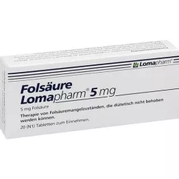 FOLSÄURE LOMAPHARM comprimidos de 5 mg, 20 unidades